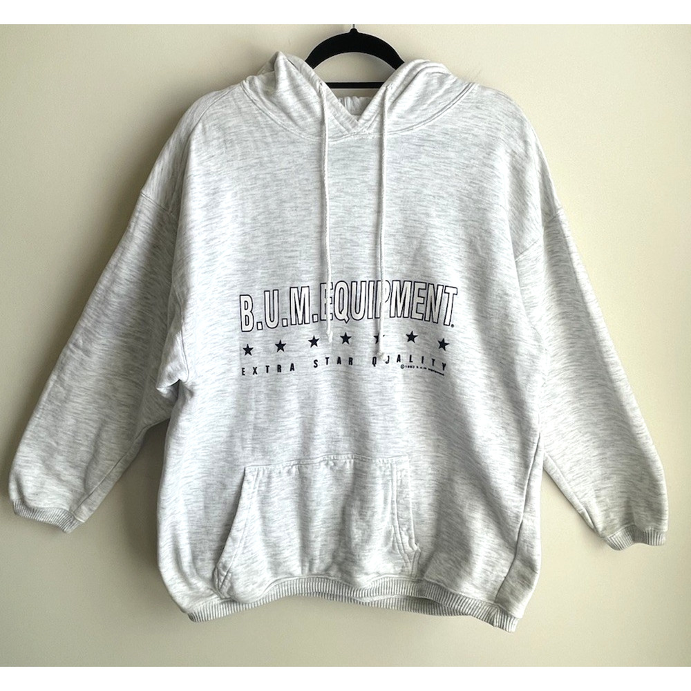 Vintage 90's BUM Equipment Hoodie Sweatshirt Medium Mens Womens Unisex